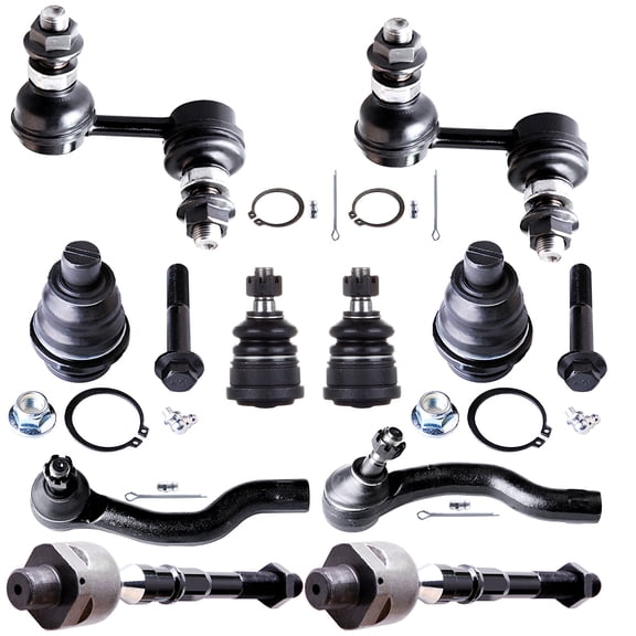 ECCPP 10pcs Inner Tie Rod End Outer Tie Rod End Sway Bar End Link Lower Ball Joint Upper Ball Joint fit for 2005-2012 For Nissan Pathfinder
