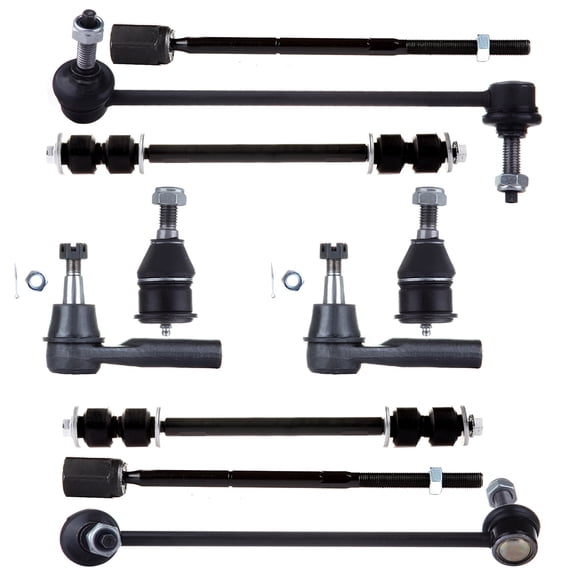 ECCPP 10pcs Inner Tie Rod End Outer Tie Rod End Sway Bar End Link Lower Ball Joint fit for 1996-2007 For Ford Taurus 1996-2005 For Mercury Sable