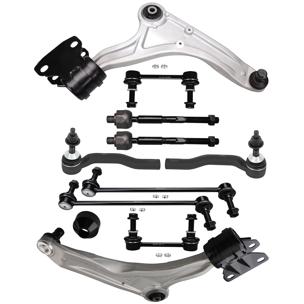 ECCPP 10pcs Lower Control Arm w/ Ball Joint Inner Tie Rod End Outer Tie Rod End Sway Bar End Link fit for 2013-2017 For Ford Fusion 2013-2018 For Lincoln MKZ