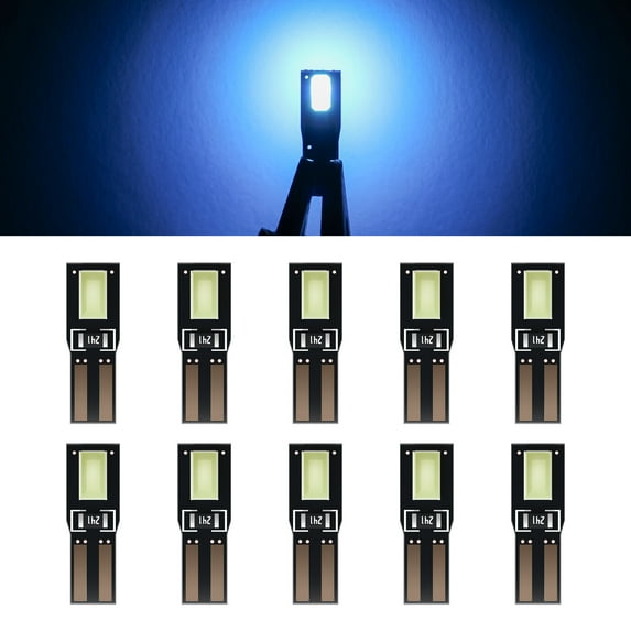 ECCPP 10x Instrument Cluster Dash Panel Lights T5-2-5630-SMD-Ice Blue