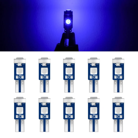 ECCPP 10x Instrument Cluster Dash Panel Lights T5-3-3030-SMD-Blue