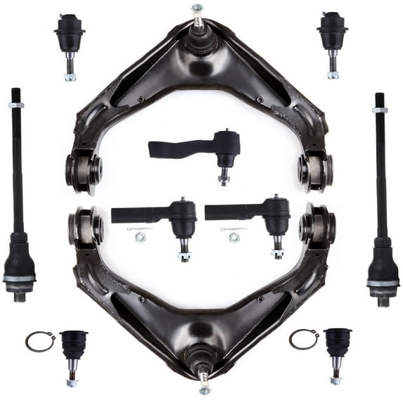 ECCPP - 11PC Upper Control Arm and Ball Joint Upper Lower Ball Joint Tie Rod End Idler Arm - Compatible with 2001-2003 2005-2006 for Chevy Silverado 1500 HD Suspension Kit