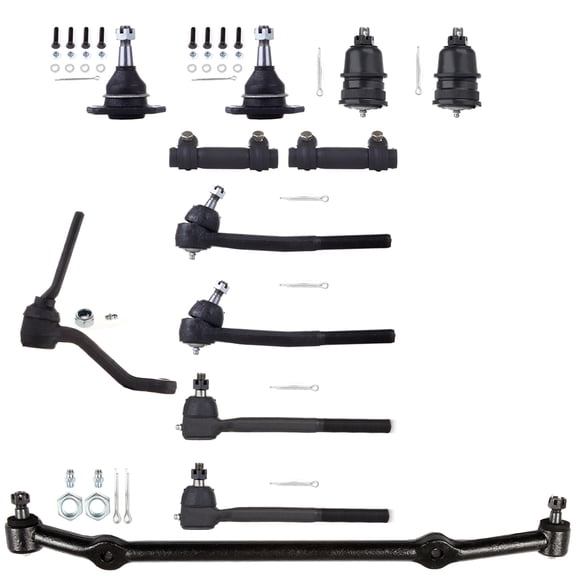 ECCPP - 12PC Upper Lower Ball Joint Center Link Tie Rod End Adjusting Sleeve Idler Arm - Compatible with 1977-1985 for Chevy Caprice 1977-1991 for Oldsmobile 98 Suspension Kit