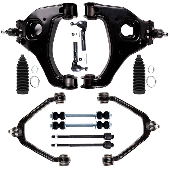 ECCPP 12PCS Front Suspension Kit for 1999-2006 for Chevy Silverado 1500 1999-2006 for GMC Sierra 1500 Lower Control Arm and Ball Joint Assembly Sway Bar End Link Outer Tie Rod End