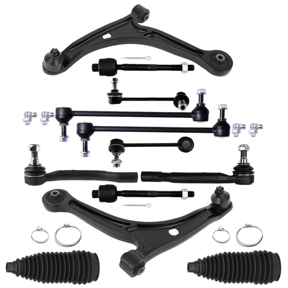 ECCPP 12PCS Suspension Kit for 2001-2005 for Acura MDX 2003-2005 for H-onda Pilot Lower Control Arm and Ball Joint Assembly Sway Bar End Link Outer Tie Rod End