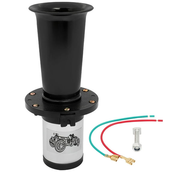ECCPP 12V Classic Car Horn AHH-OOO-GAH AHOOGA OOGA Horn for Golf Carts Car Truck,Black