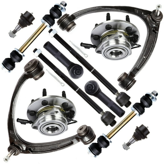 ECCPP 12pcs Upper Control Arm Wheel Hub Tie Rod End Sway Bar Ball Joint fit for 2007-2013 For Chevy Avalanche Silverado 1500 Suburban 1500 2007-2014 Tahoe 22007-2013 For GMC Sierra 1500 Yukon