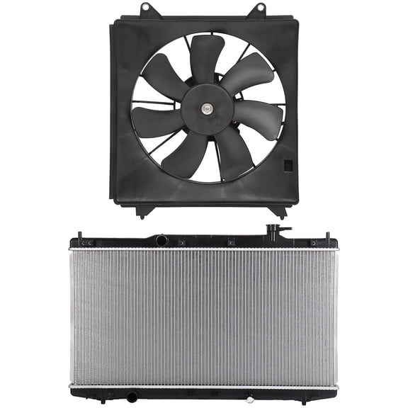 ECCPP 13363 Radiator 611460,611420 A/C Condenser Fan Assembly Replacement for 2013-2017 for Honda for Accord 3.5L