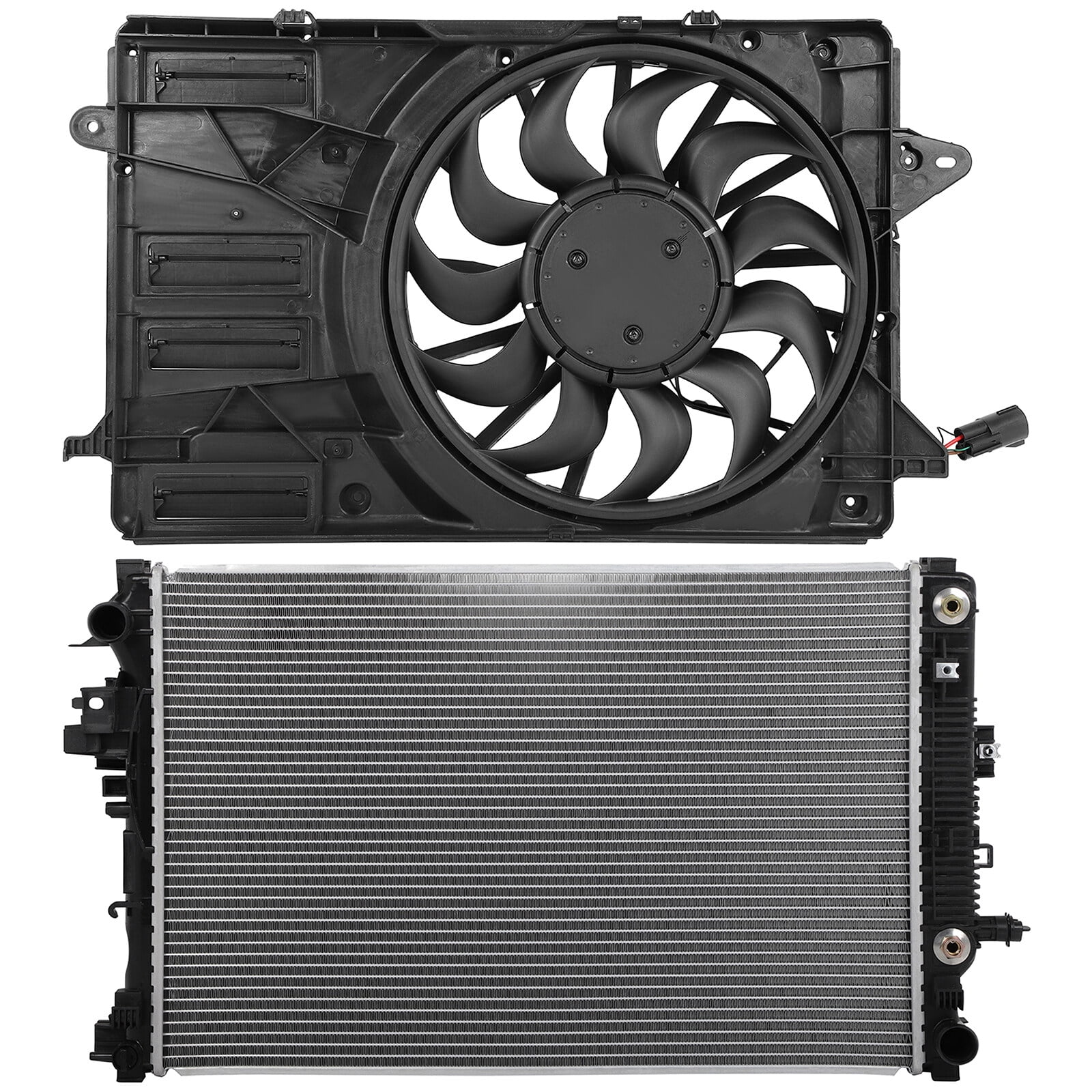 ECCPP 13574 Radiator 624090 Cooling Fan Assembly Replacement for 2016 ...