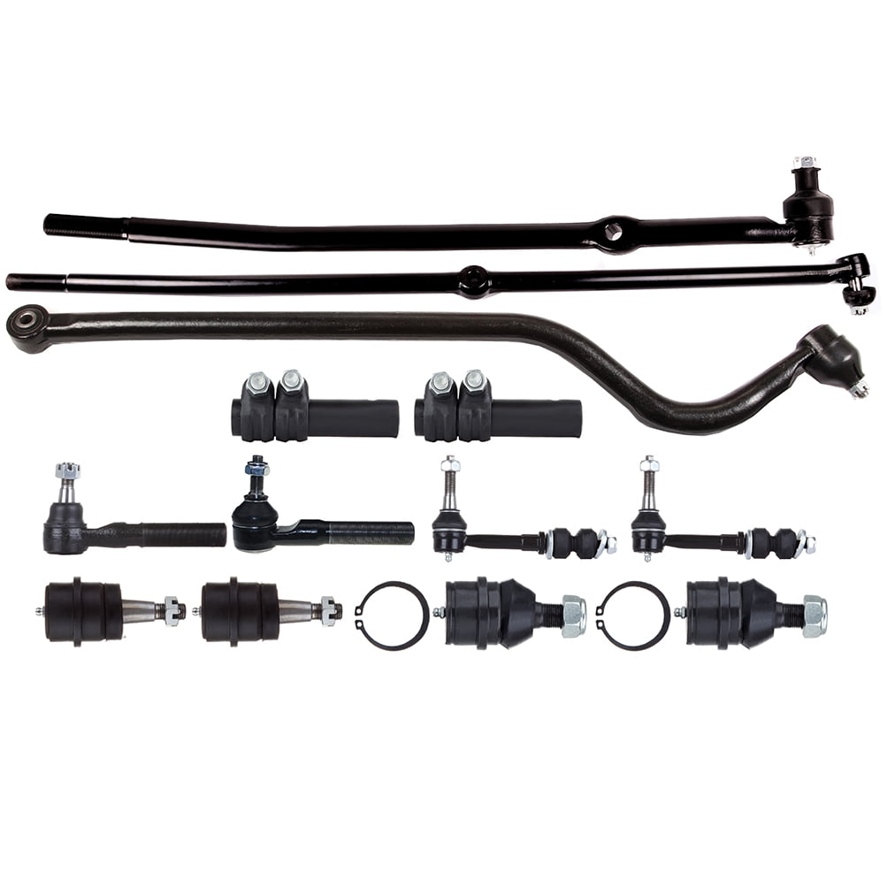 ECCPP - 13PC Upper Lower Ball Joint Tie Rod End Adjusting Sleeve Track Bar Sway Bar End Link - Compatible with 2000-2001 for Dodge Ram 1500 Suspension Kit