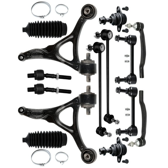 ECCPP 14PCS Front Control Arm Ball Joint Outer Tie Rod End Sway Bar End Link for 2003-2014 for Volvo for XC90