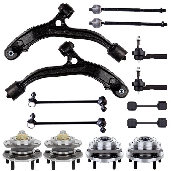 ECCPP 14pcs Lower Control Arm Wheel Hub Inner Outer Tie Rod End Sway Bar Link fit for Chrysler Town & Country Voyager For Dodge Caravan Grand Caravan