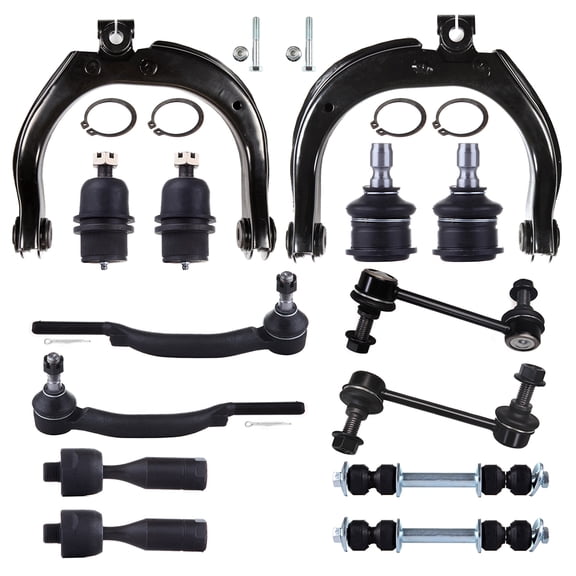ECCPP 14pcs Upper Control Arm Inner Outer Tie Rod End Sway Bar Link Lower Upper Ball Joint fit for 2008-2009 For Chevrolet Trailblazer 2008-2009 For GMC Envoy