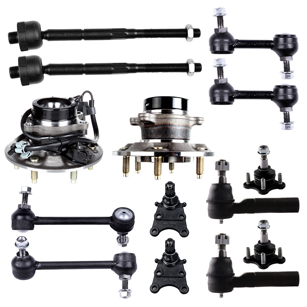 ECCPP 14pcs Wheel Hub Inner Tie Rod End Outer Tie Rod End Sway Bar End Link Lower Ball Joint Upper Ball Joint fit for 2004-2005 For Chevrolet Colorado 2004-2005 For GMC Canyon