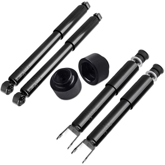 ECCPP 2" Rear Leveling Lift KIT Front Rear Shock Absorbers Strut Kits Compatible with 2001-2006 for Chevrolet Suburban 1500 Tahoe for GMC Yukon XL 1500 344381 344384 37178 34692