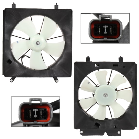 ECCPP 2 x Radiator Cooling Fan 620-232 Replacement fit for 2002-2006 Honda CR-V 2003-2006 Honda Element
