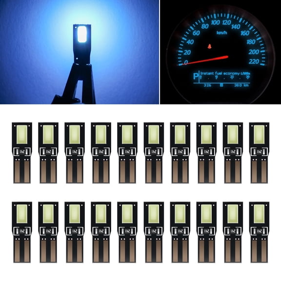 ECCPP 20x Instrument Cluster Dash Panel Lights T5-2-5630-SMD-Ice Blue