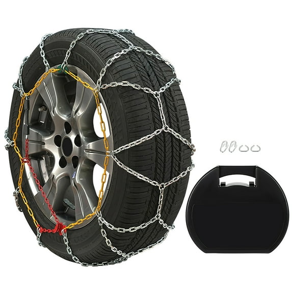ECCPP - 2PCS Tire Snow Chain for Passenger Cars Pickups SUVs,Universal Adjustable Emergency Portable Snow Tire Chains,Applicable Tire Width 195 205 215 225 235 245