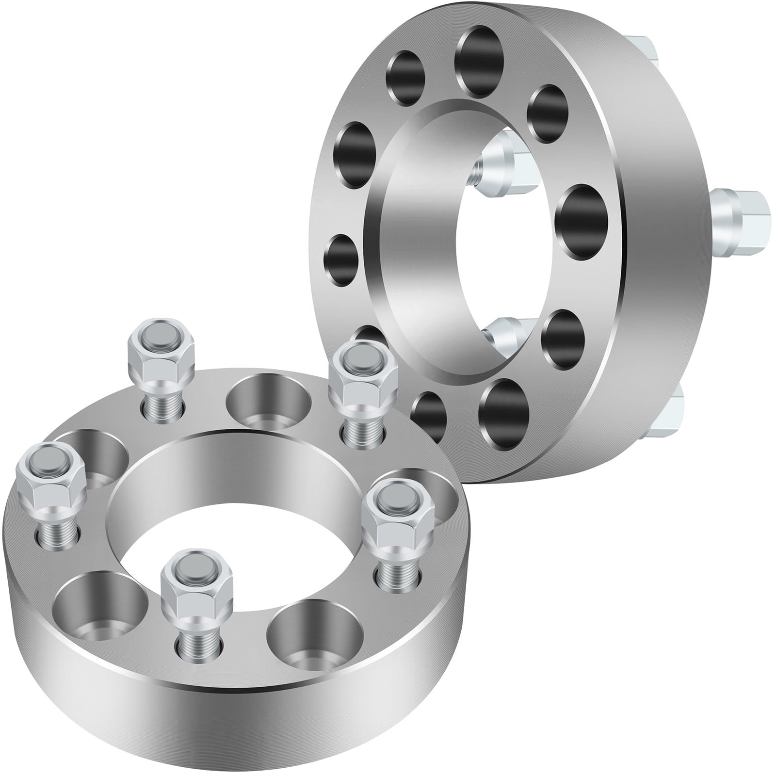 2X 1 inch 5x4.5 to 5x4.5 Wheel Spacers with 1/2 Studs