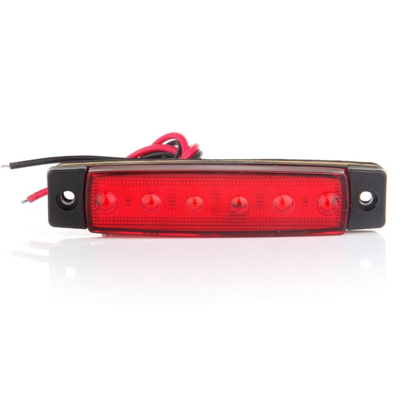ECCPP 3/8" 6 LED Marker Clearance Indicator Light For Dodge Grand Caravan 2000-2001 For Dodge For Ram 1500 2001-2007 For Ford For Econoline 2000-2004 For Ford For F-250 2004-2005(Red Len Red Light)