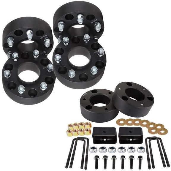 ECCPP 3" front and 2" rear leveling kit +2 inch wheel spacers hubcentric 6x5.5 fits for 2007-2016 for Chevrolet Silverado 1500