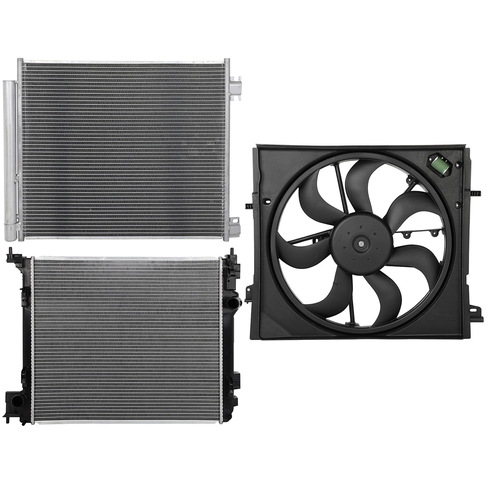 ECCPP 30122 Condenser 13787 Radiator 214816MA0A Radiator Cooling Fan ...