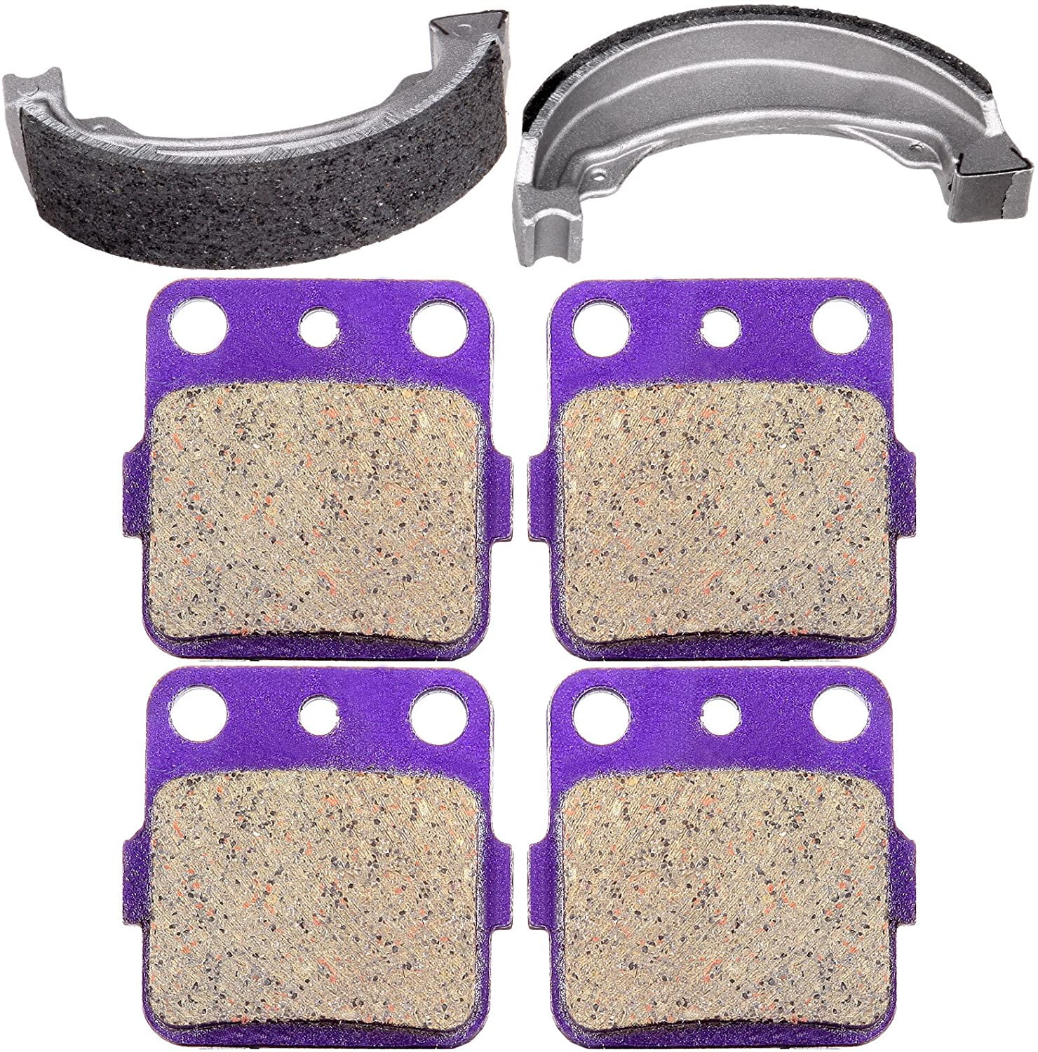 ECCPP 340 FA84 Front+Rear Brake Pads and Brake shoes For 2001 2002 2003 2004 2005 2006 2007 2008 for Honda Sportrax 250 TRX250EX 2x4, 2009 2011 2012 2013 2014 for Honda TRX250X 2x4