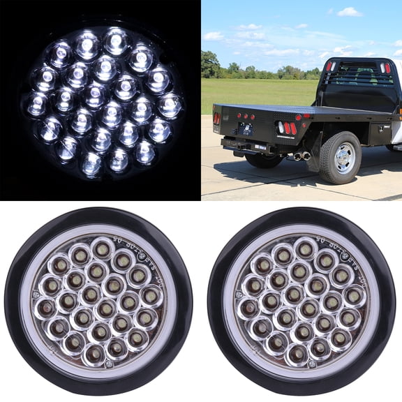ECCPP 4" Trailer Led Clearance Side Marker Lights White Lights Color Fits For Freightliner Argosy/Century Class For Freightliner Columbia For Freightliner Coronado