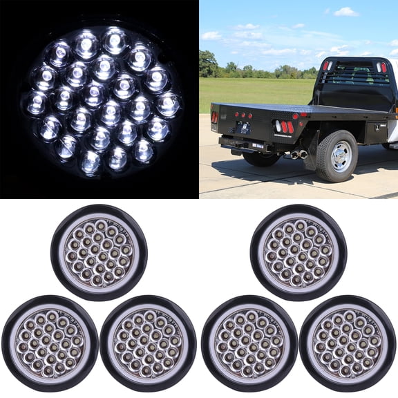 ECCPP 4" Trailer Led Clearance Side Marker Lights White Lights Color Fits For Freightliner Argosy For Freightliner Century Class/Columbia For Freightliner Coronado