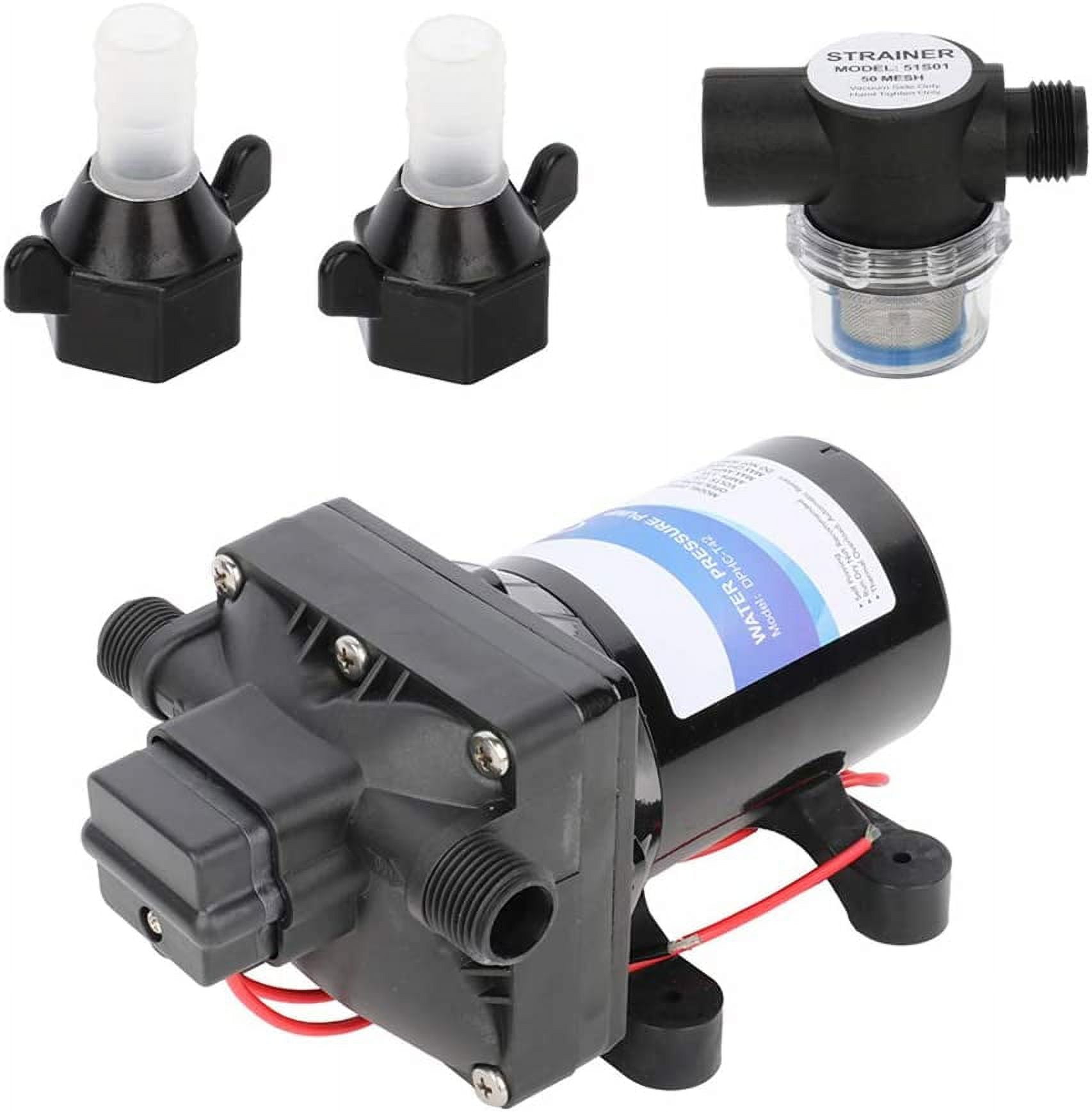 ECCPP 42Series Rv fresh water pump kit with Strainer RV Water Pump 12V