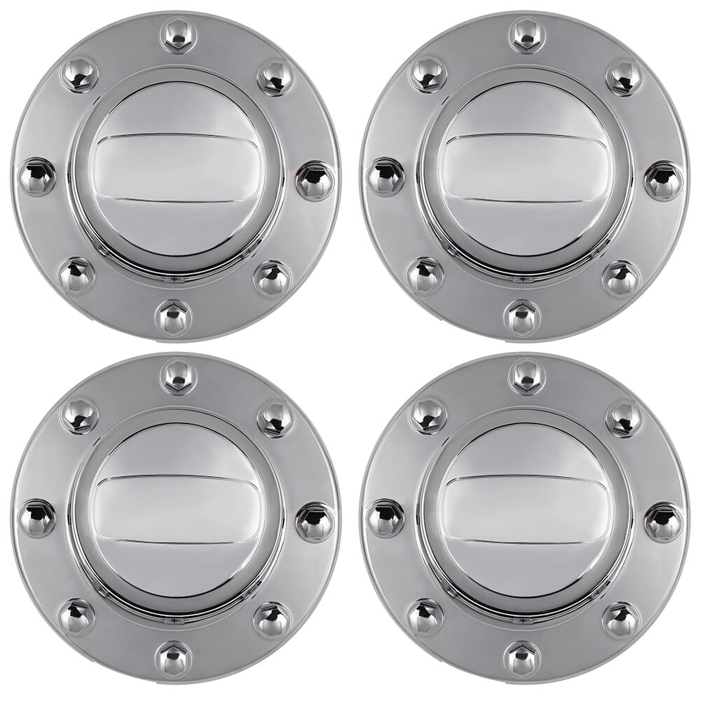 ECCPP 4PC Set 2 Front and 2 Rear Chrome 7 Wheel Hub Center Cap for 2011