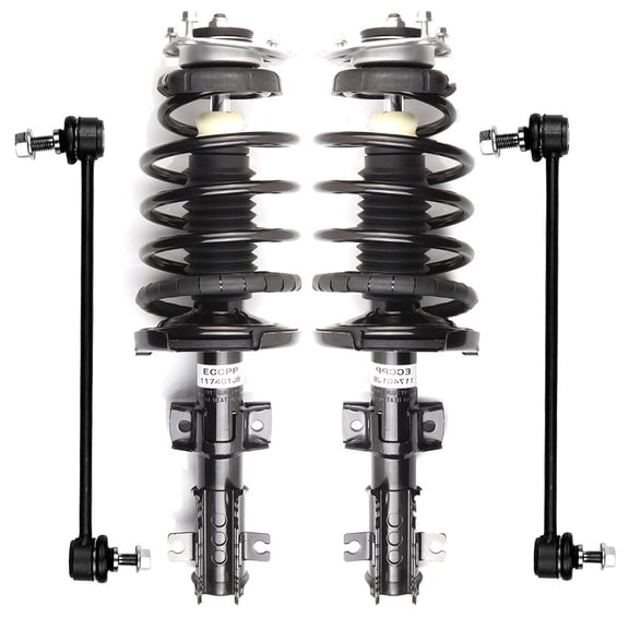 ECCPP 4PCS Front Complete Struts Assembly Stabilizer Bar Link for 2001-2009 for Volvo S60 1999-2006 for Volvo S80 2001-2007 for Volvo V70