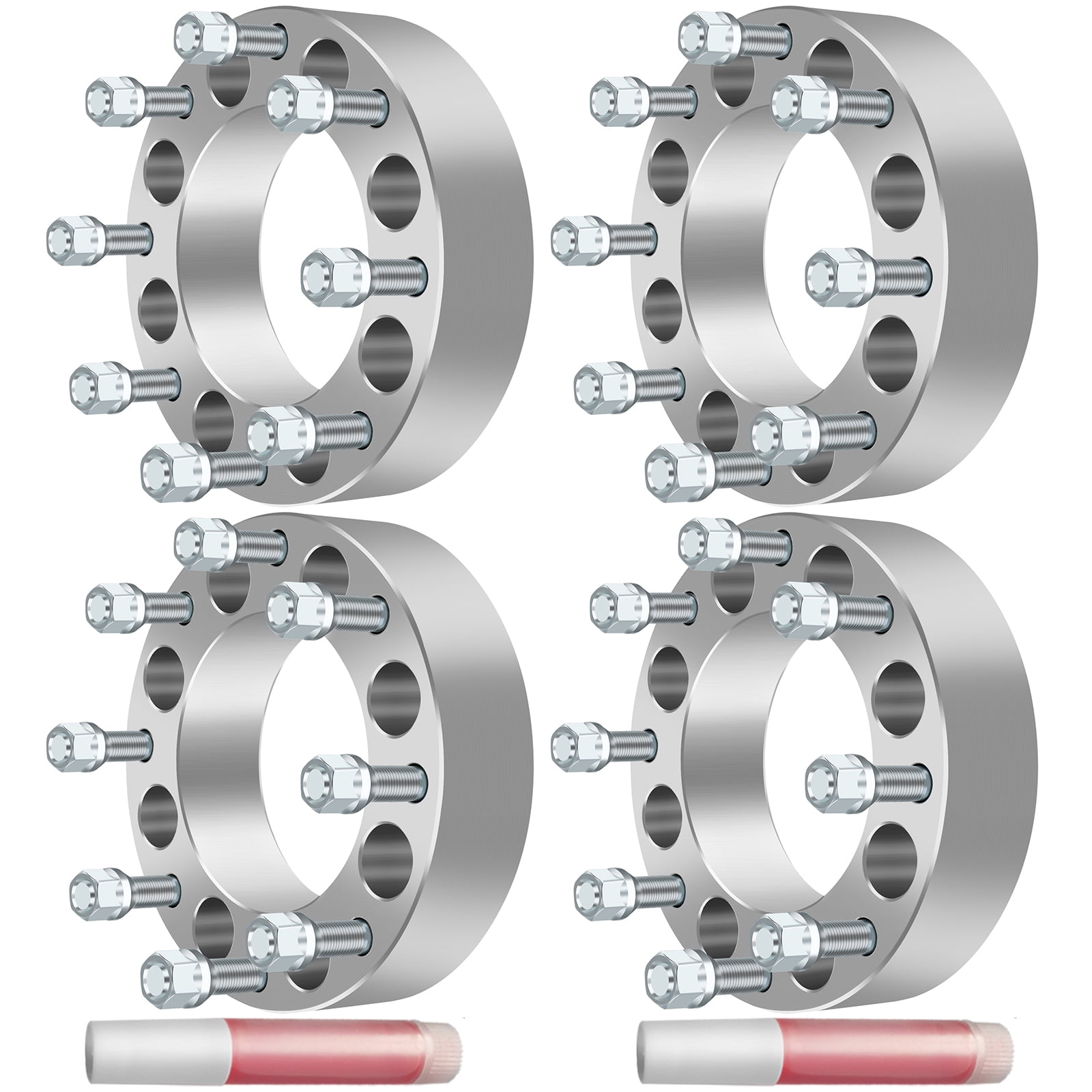 ECCPP 4X 1.5インチ 8x180mmから8x180mm 14x1.5 ホイールスペーサー 8ラグ シボレーシルバラード 2500 HD 3500 HD用 ECCPP 4X 1.5インチ 8x180mmから8x180mm 14x1.5 ホイールスペーサー 8
