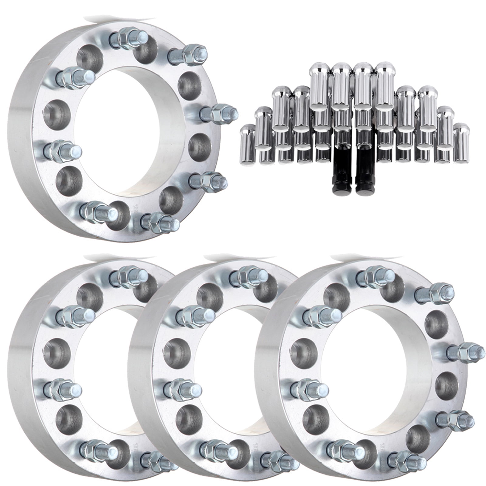 ECCPP 4X 1.5インチ 8x180mmから8x180mm 14x1.5 ホイールスペーサー 8ラグ シボレーシルバラード 2500 HD 3500 HD用 ECCPP 4X 1.5インチ 8x180mmから8x180mm 14x1.5 ホイールスペーサー 8