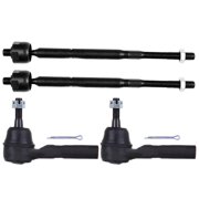 ECCPP 4pcs Front Inner Tie Rod End Front Outer Tie Rod End fit for 2011-2012 For Chrysler 200 2007-2010 For Chrysler Sebring 2008-2012 For Dodge Avenger