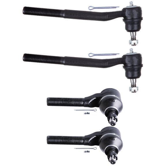 ECCPP 4pcs Front Inner Tie Rod End Front Outer Tie Rod End fit for 1998 For Chevrolet S10 1998-1999 For GMC Sonoma