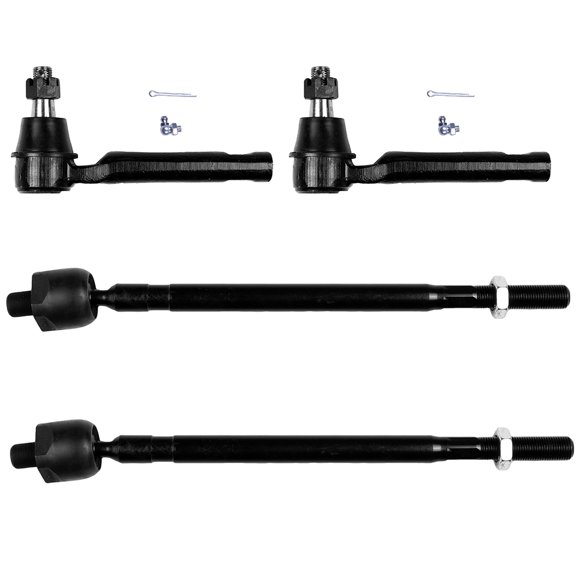 ECCPP 4pcs Front Inner Tie Rod End Front Outer Tie Rod End fit for 2004-2009 For Nissan Quest