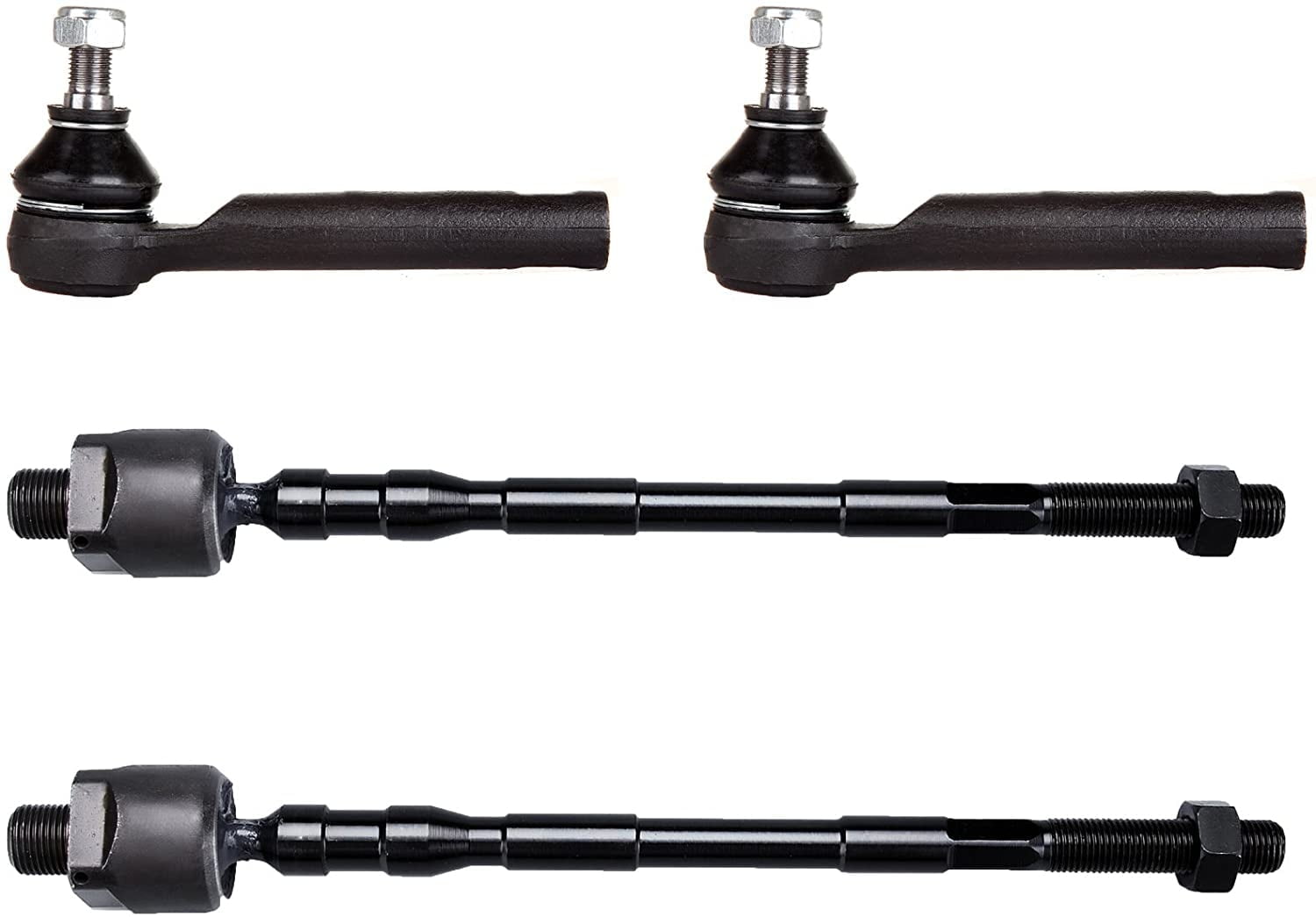 ECCPP 4pcs Front Inner Tie Rod End Front Outer Tie Rod End fit for 2005-2009 For Subaru Legacy 2005-2009 For Subaru Outback