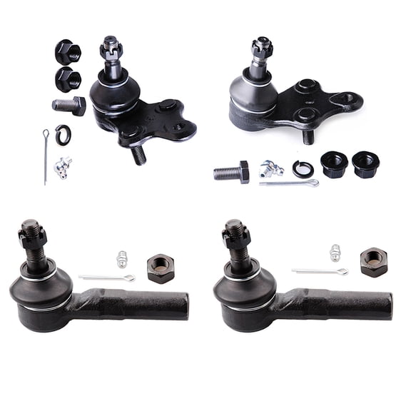 ECCPP 4pcs Front Outer Tie Rod End Front Lower Ball Joint fit for 1993-1998 For Toyota Paseo 1991-1999 For Toyota Tercel