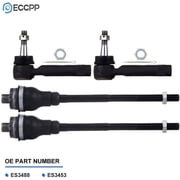 ECCPP 4pcs Inner Tie Rod End Outer Tie Rod End fit for 2000-2006 For Chevrolet Silverado 1500 2001-2006 For Chevrolet Silverado 2500 HD 2005 For GMC Sierra 2500 HD