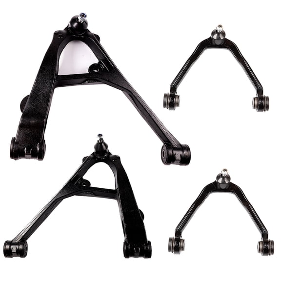 ECCPP 4pcs Lower Upper Control Arm fit for Cadillac Escalade For Chevy Avalanche 1500 Express 1500 Express 2500 Silverado 1500 Suburban 1500 Tahoe For GMC Savana 1500 Savana 2500 Sierra 1500 Yukon
