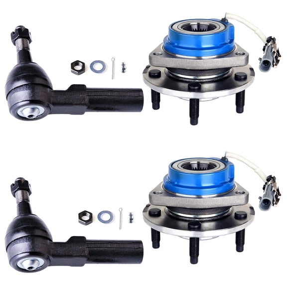 ECCPP 4pcs Wheel Hub Front Outer Tie Rod End fit for 2000-2005 For Buick LeSabre 2006-2009 For Buick Lucerne 1999-2005 For Buick Park Avenue 2001-2005 For Pontiac Bonneville