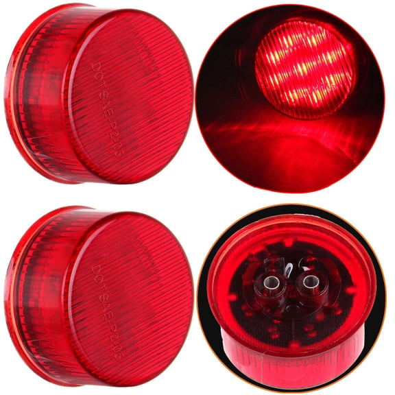 ECCPP 4x Round 2" 9 LED Truck Trailer Side Marker Clearance Lamp Assembly Round Shape