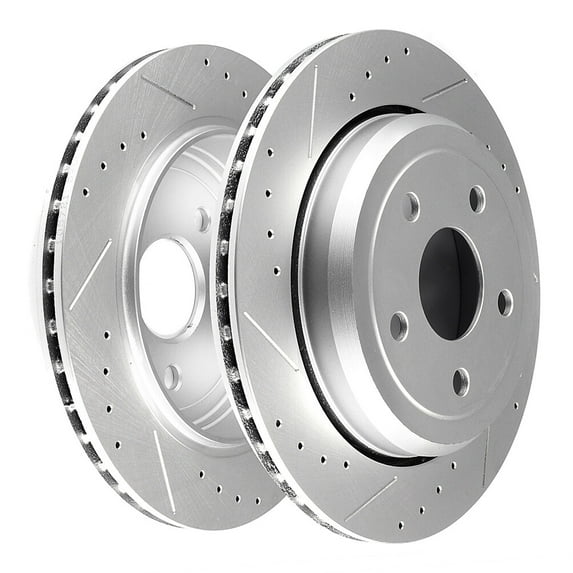 ECCPP 5-Lugs Vented-Silver Premium Brake Rotors 2pcs - For 2011-2018 for Dodge for Durango,2011-2018 for Jeep Grand for Cherokee