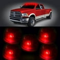 thumbnail image 1 of ECCPP 5 Pack Amber Roof Top Cab Marker Light Round-Shape Lens + Red 3020 SMD 194 168 LED Bulbs w/Base For for GMC Chevy Trucks, 1 of 5