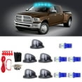 thumbnail image 1 of ECCPP 5 Pack Smoke 9069A Cab Marker Round Light Lens + Ice Blue 5050 168 Amber LED Bulb W/Base 1 Set Wiring Pack Switch Assembly Wire Harness For for GMC Pickup Trucks, 1 of 5
