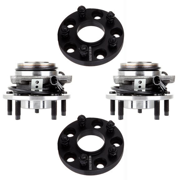 ECCPP 5x120.7 to 5x120.7 wheel spacers+Front Wheel Hub Bearing for Chevy Blazer S10 for GMC Jimmy 4WD 4x4 AWD w/ABS 513124