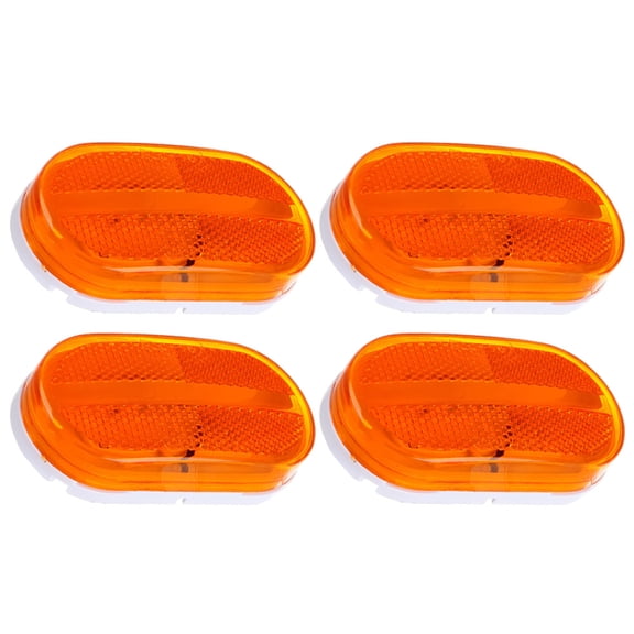 ECCPP 6 Led Oblong LED Trailer Side Marker Light For Freightliner Argosy 2000 2002 2004 For Freightliner Century Class 1999 2001 2003 2006 2008 For Freightliner Columbia(AmberLen AmberLight Total 4