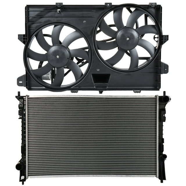 ECCPP 621-392 Cooling Fan*1 + 2937 Radiator*1 Replacement for 2007-2014 for Ford for Edge 2007-2011 for Lincoln for MKX