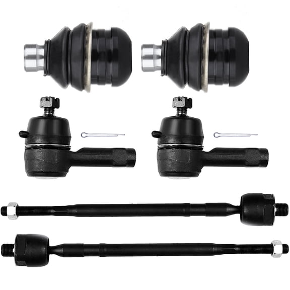 ECCPP - 6PC Front Inner Tie Rod End Front Lower Ball Joint Front Outer Tie Rod End - Compatible with 2002-2007 for Mitsubishi Lancer - ES3704 EV80587 K500063 Suspension Kit